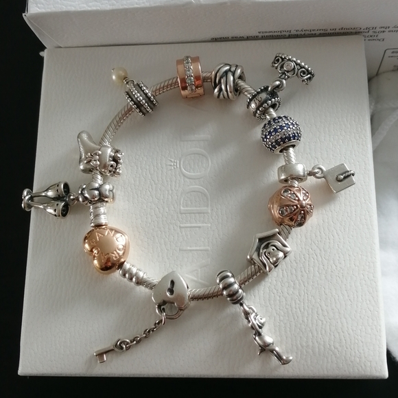 Original pandora rose gold heart clasp bracelet - Picture 2 of 2